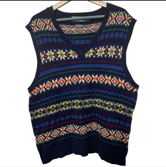 〓POLO RALPH LAUREN〓fair isle V-neck VEST Fair Isle Sweater Vest